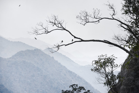 意境水墨山