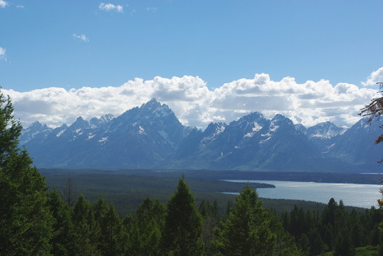 jenny湖和盛大tetons，盛大teton國(guó)家公園，懷俄明