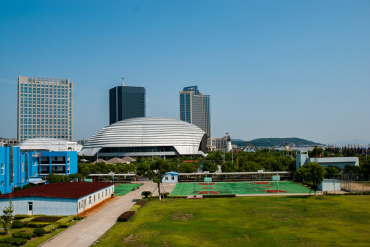 舟山 岱山 校園 建筑 海港