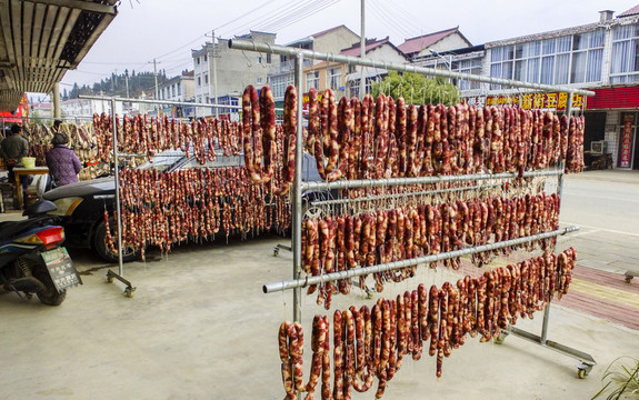 臘肉晾曬