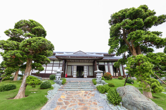 建筑園林 日式建筑 樹木