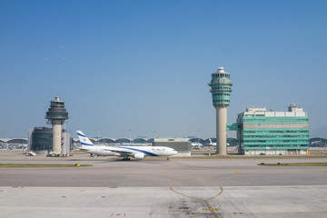 機場塔臺 香港機場 飛機