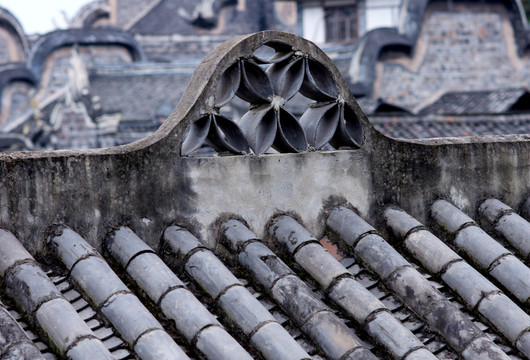 自貢仙市 古建筑 黑白