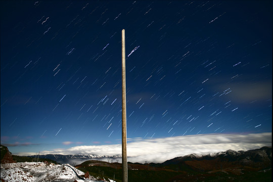 電桿 星空