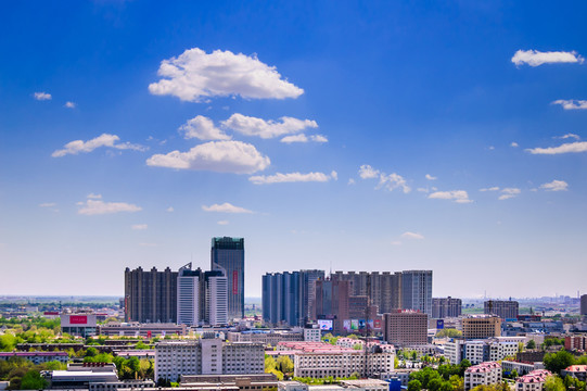 唐山市中心俯瞰圖