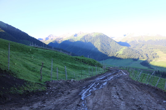 泥濘的山路