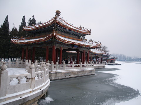 雪后的北京北海公園