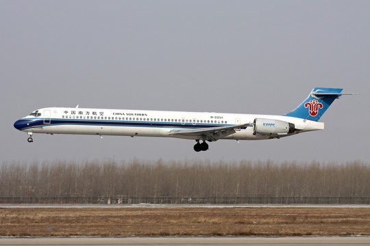 民航飛機(jī) 降落 中國(guó)南方航空