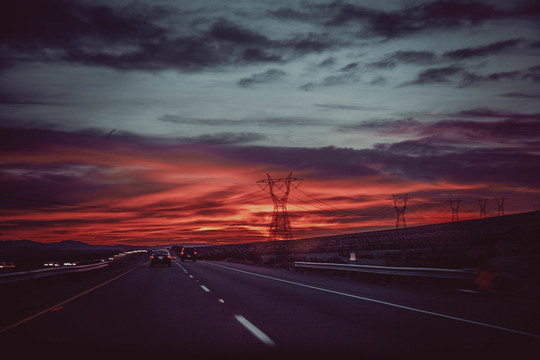 美國夕陽攝影