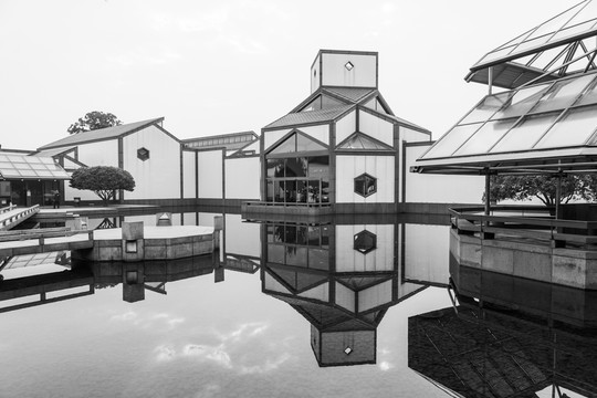 蘇州博物館建筑 水墨