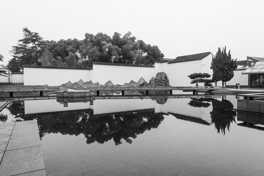 蘇州博物館建筑 水墨
