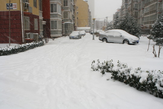雪后居民區(qū)