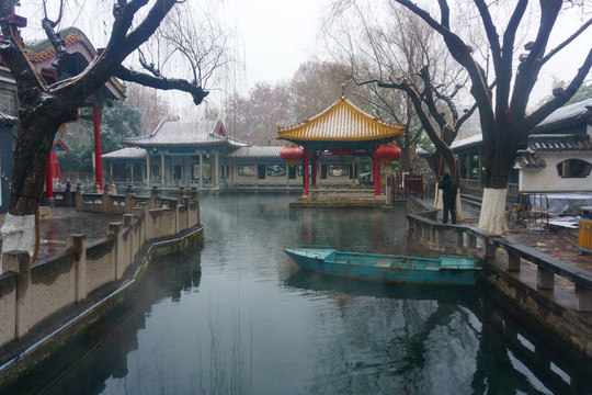 雪后的濟(jì)南趵突泉公園 （2）