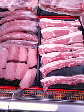 超市豬肉專柜 牛肉專賣