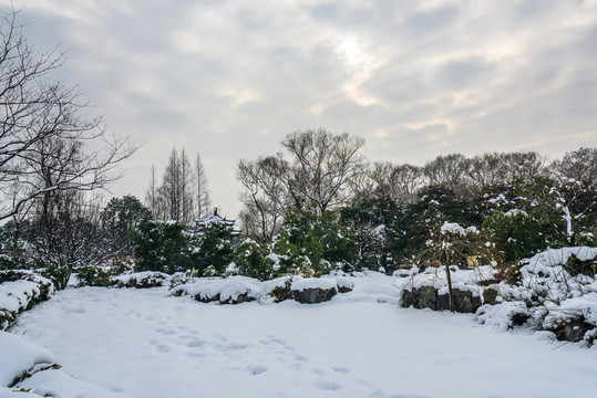 明孝陵景區(qū)雪景