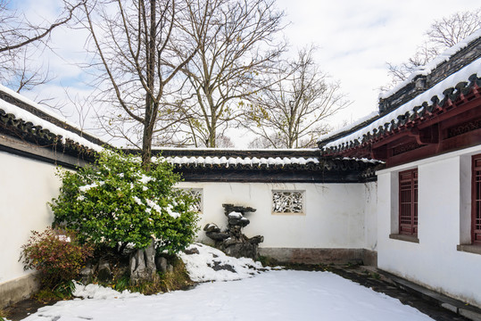 明孝陵景區(qū)雪景