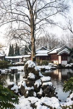 明孝陵景區(qū)雪景