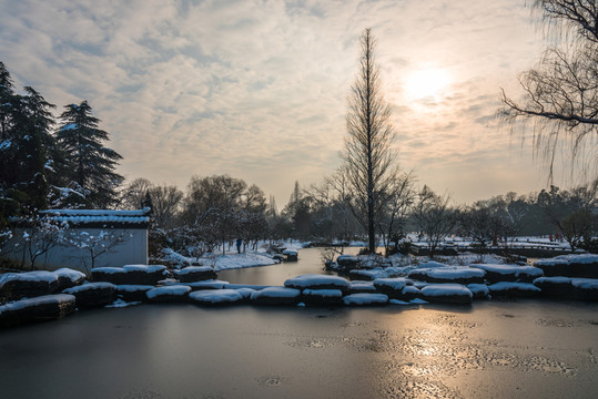 明孝陵景區(qū)雪景