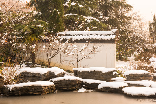 明孝陵景區(qū)雪景