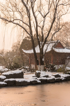 明孝陵景區(qū)雪景