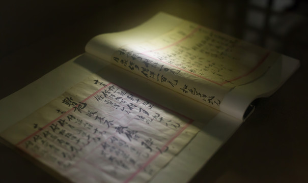 翻開的書