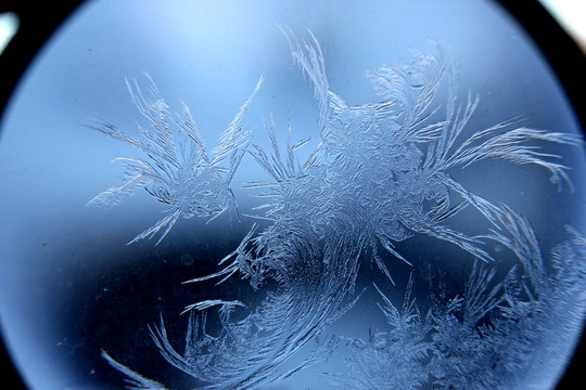 冰凌窗花 雪花霜花 冰霜 底紋