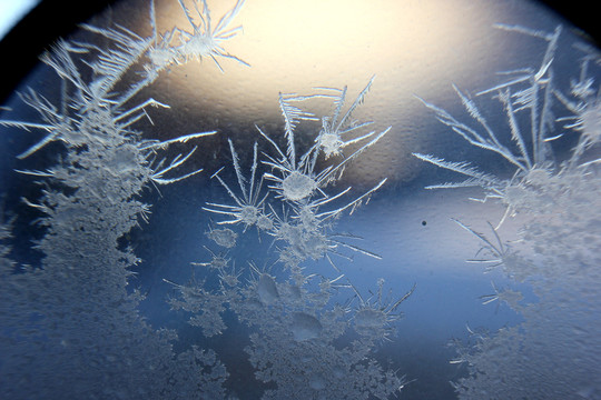 冰凌窗花 雪花霜花 冰霜 底紋