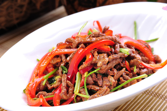 香菜牛肉絲