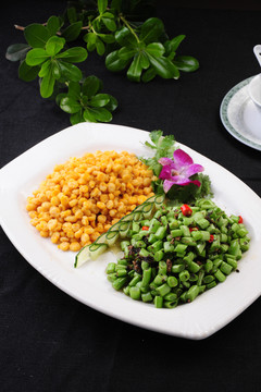 豆角炒橄欖菜