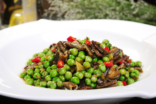 荷蘭豆炒鱔魚