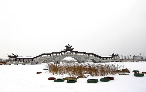 銀川景城公園雪景