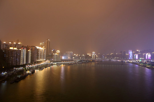 重慶夜景 長(zhǎng)江