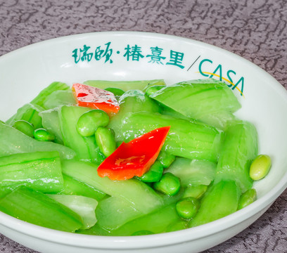 絲瓜毛豆