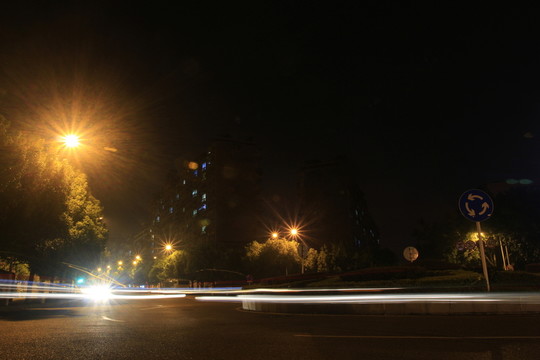 汽車燈光軌跡