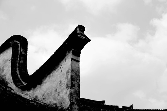 古鎮(zhèn)老屋馬頭墻