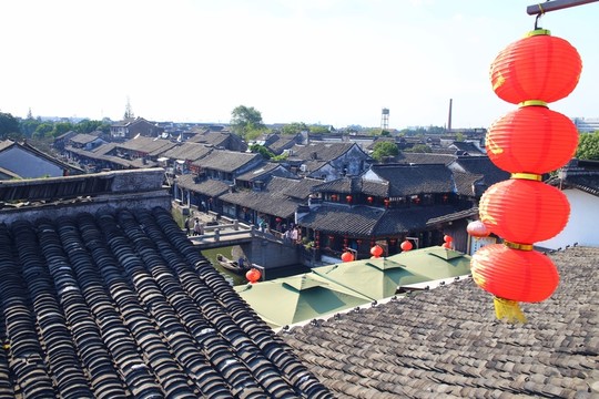 古鎮(zhèn)紅燈籠