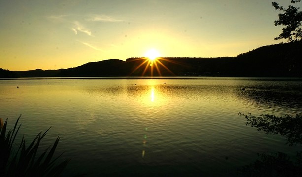 夕陽下