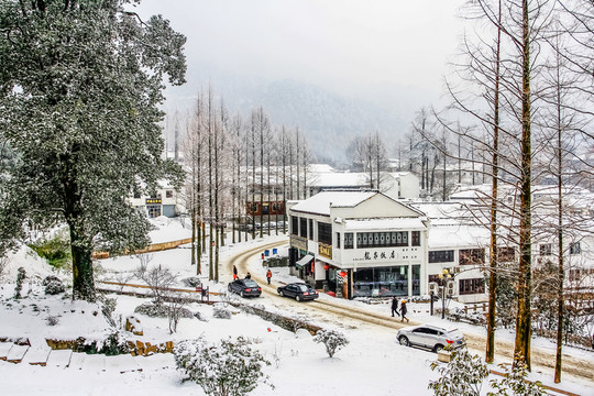 九華山雪景