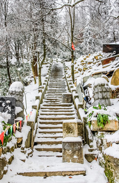 九華山雪景