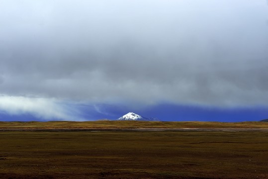 青藏線上的雪山