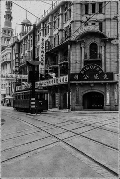 老上海舊上海街景建筑懷舊復(fù)古