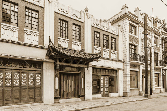 老上海舊上海建筑街景復(fù)古懷舊