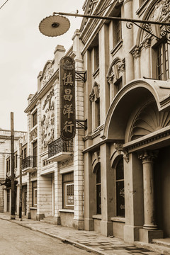 老上海舊上海建筑街景復(fù)古懷舊