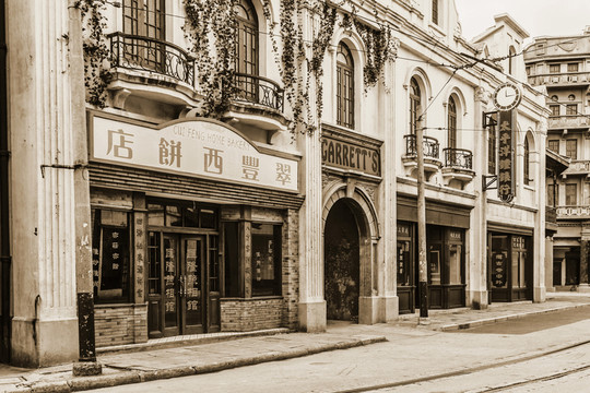 老上海舊上海建筑街景復(fù)古懷舊