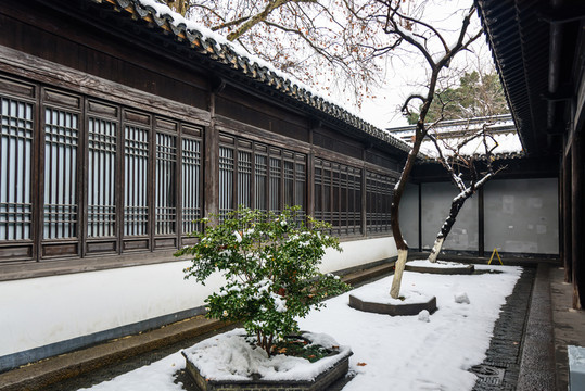 南京總統(tǒng)府雪景