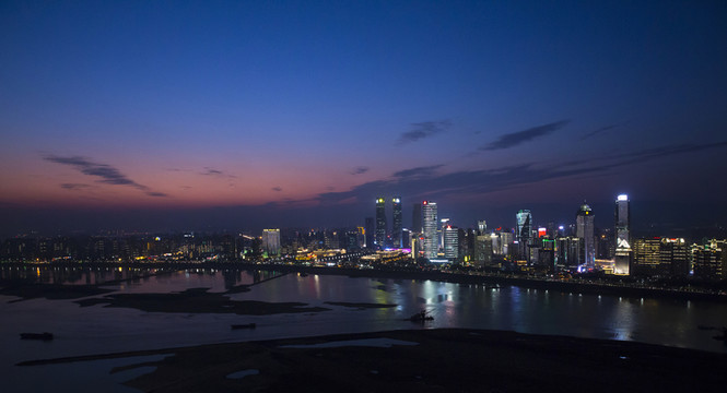 贛江夜景 夜色全景