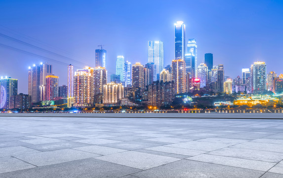 城市廣場夜景建筑景觀