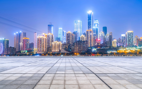 城市廣場(chǎng)夜景建筑景觀