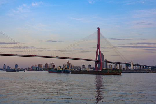 上海楊浦大橋 傍晚