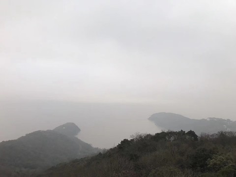 山頂迷霧